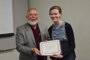 Emily Parsoneault, right, with Dr. Pete Teel.